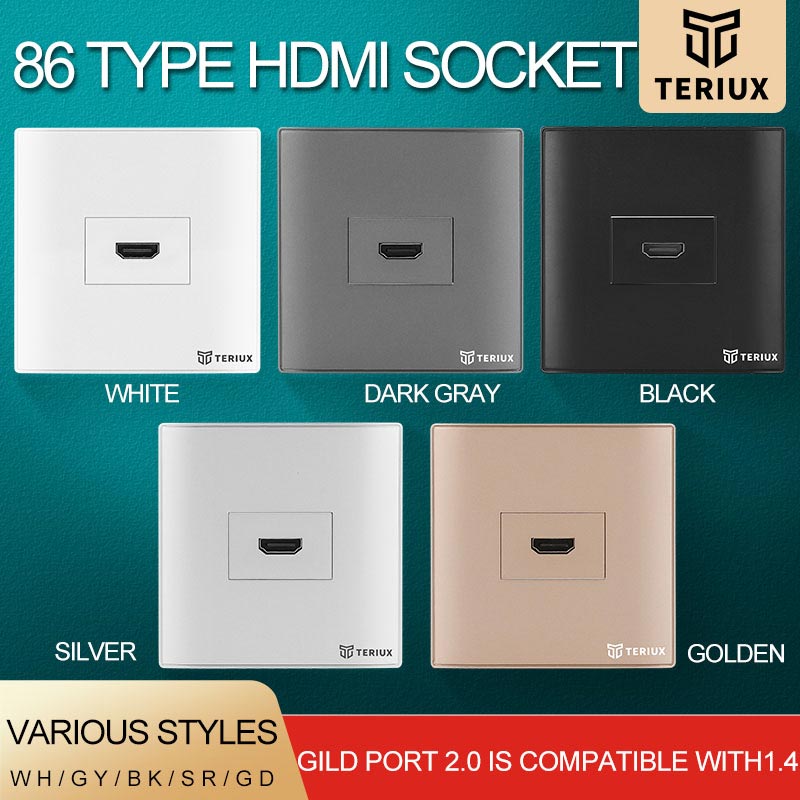 1 håls hdmi vägguttag
