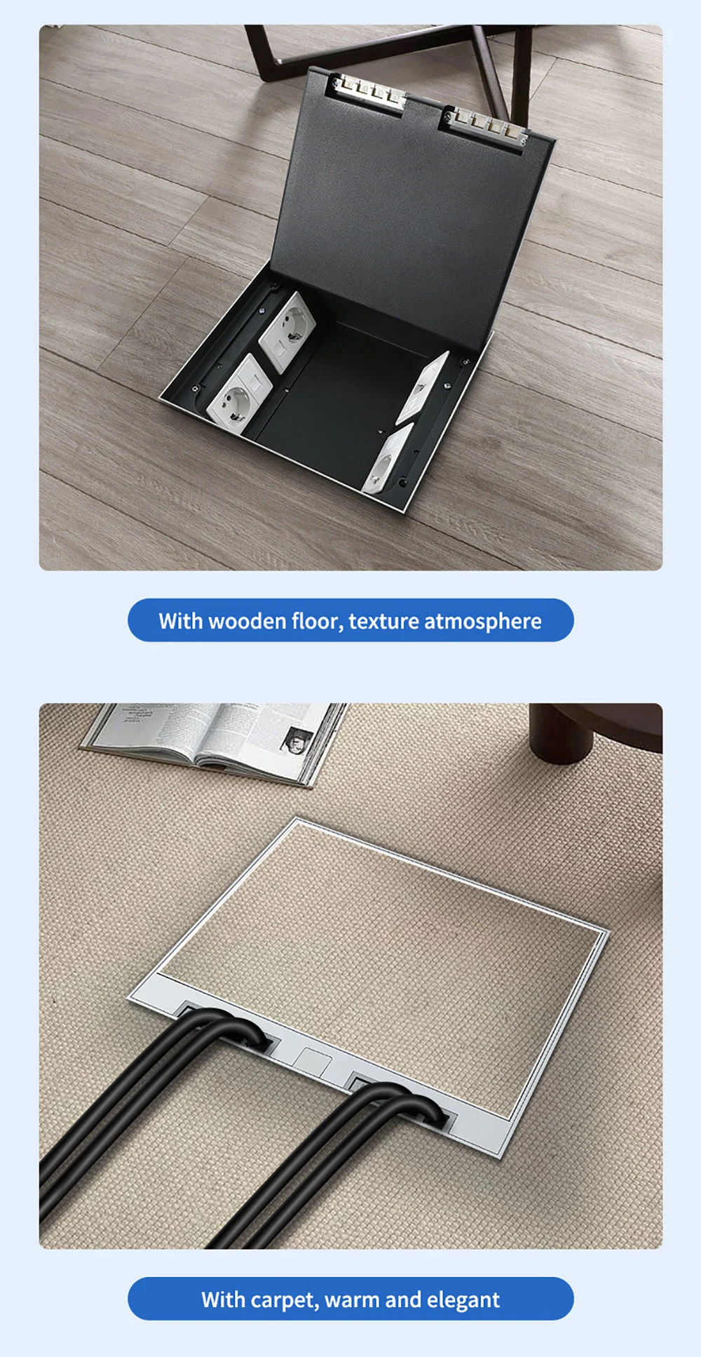 250/220recessed floor socket