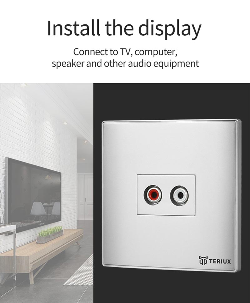 1 Holes Audio wall socket