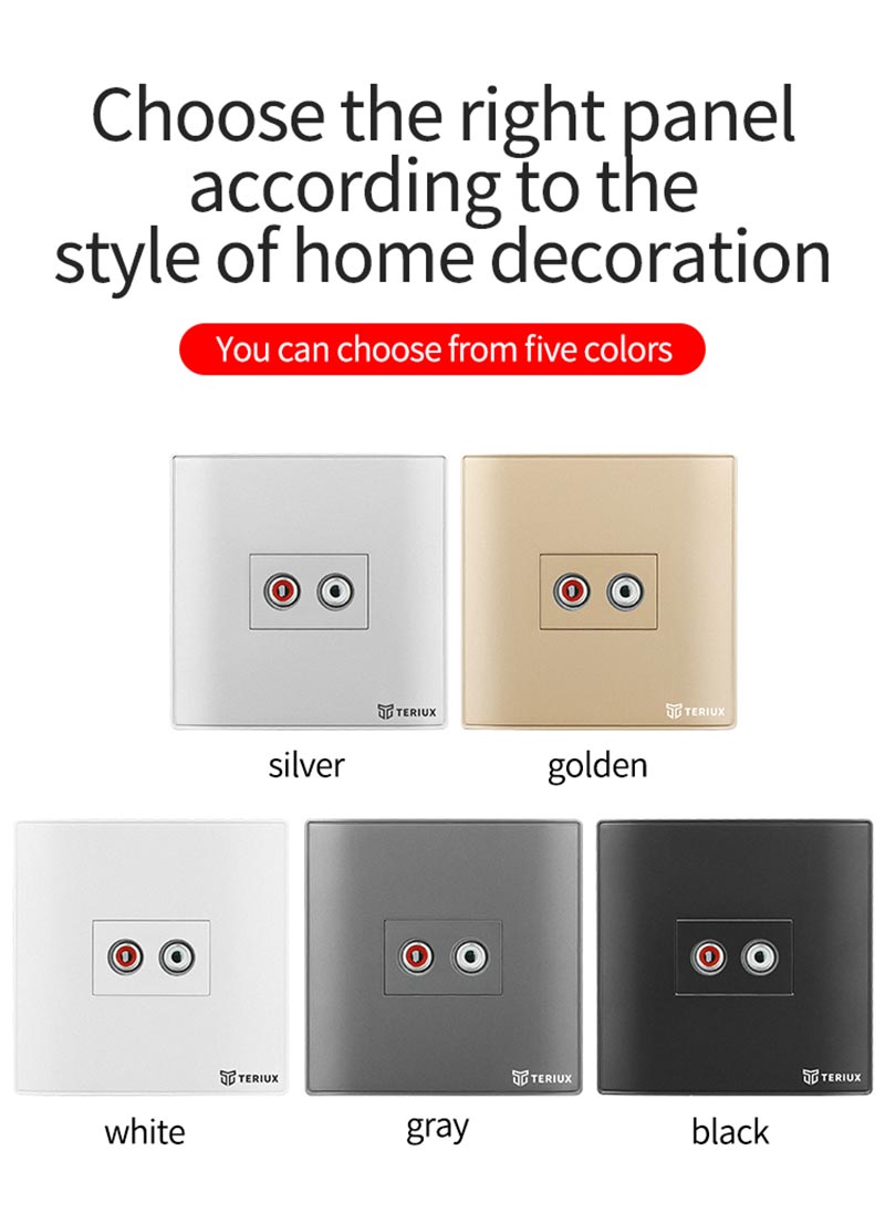 1 Holes Audio wall socket