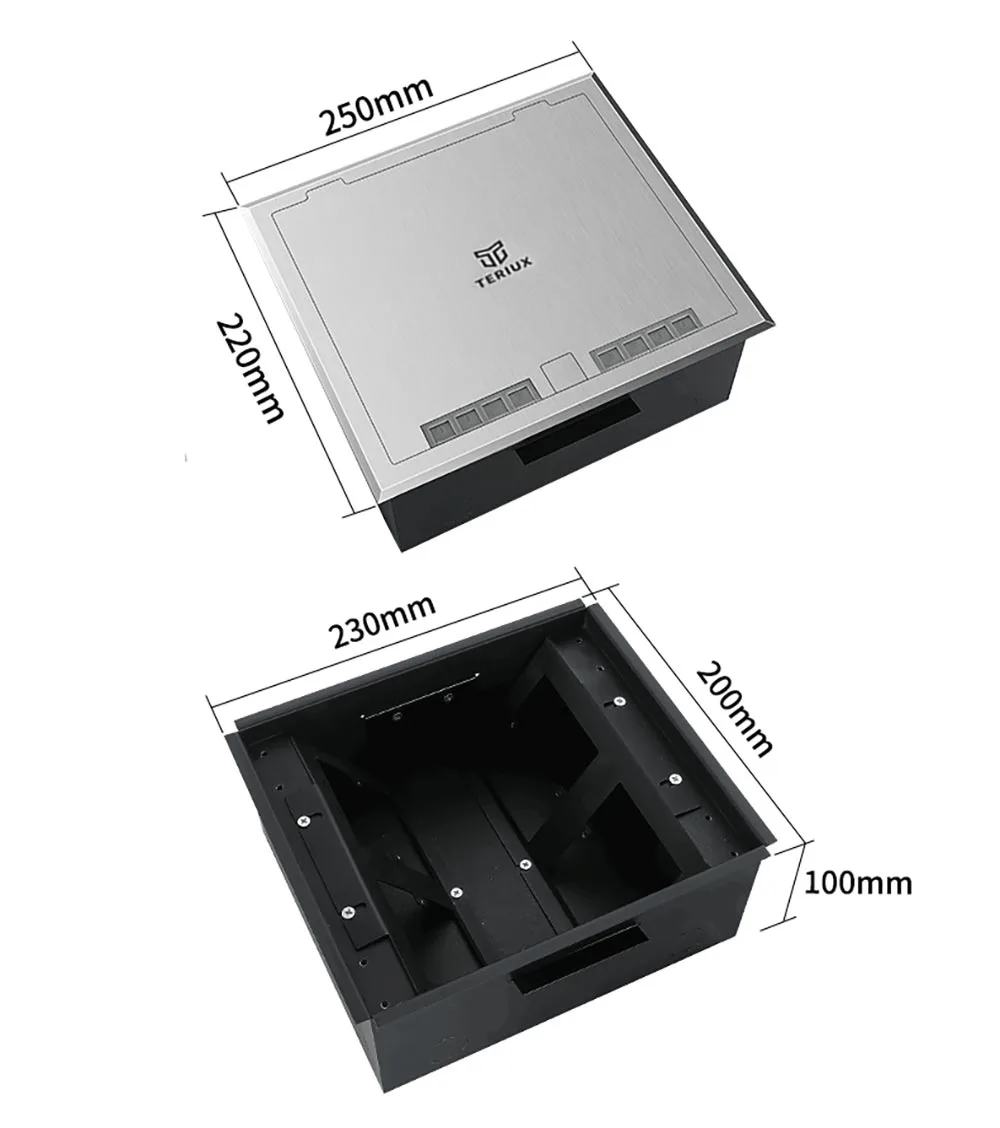 250 Open type Side insertion floor socket