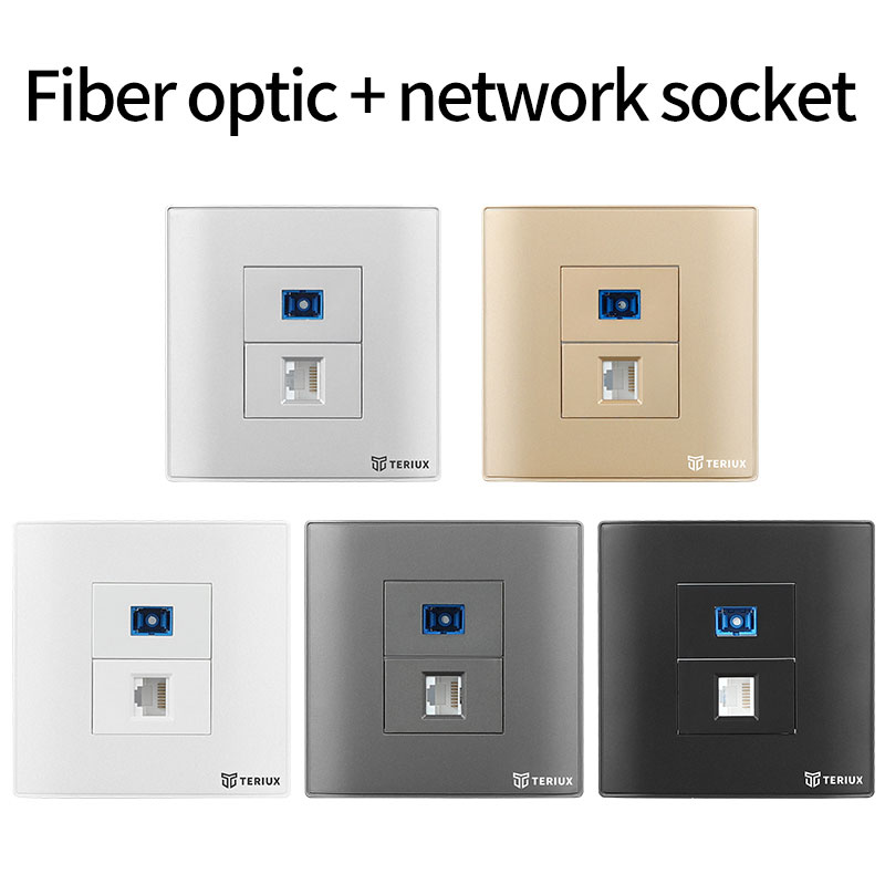 SC + RJ45 vägguttag